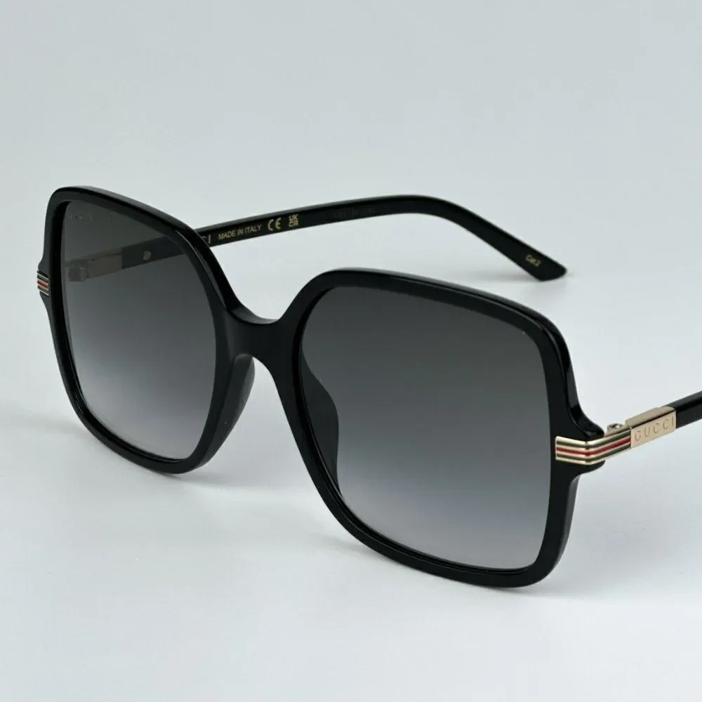 NEW Gucci GG1449S 001 Black Grey Women Square Sunglasses GG 1449S - Picture 7 of 11